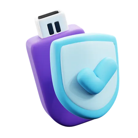 Sécurité USB  3D Icon