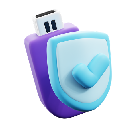Usb Security  3D Icon