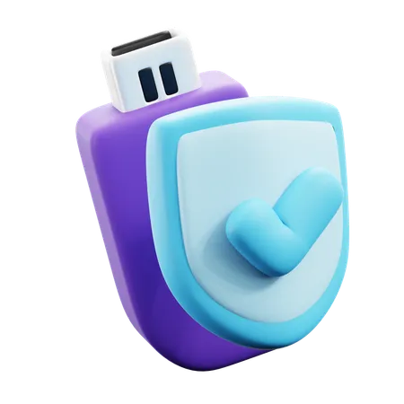 Usb Security  3D Icon