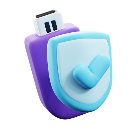 Usb Security  3D Icon