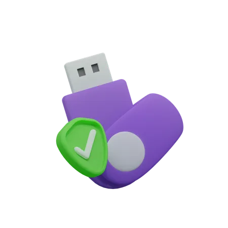 USB security  3D Icon