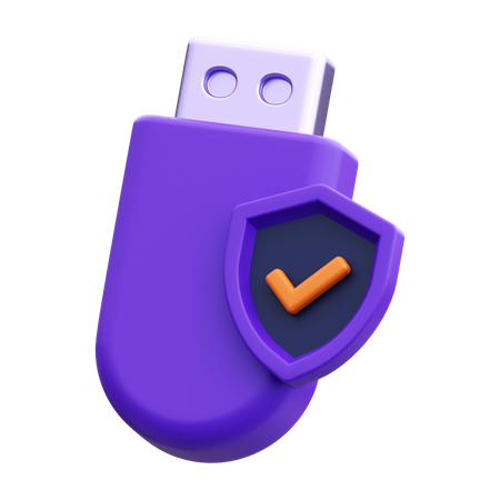 Usb Security  3D Icon