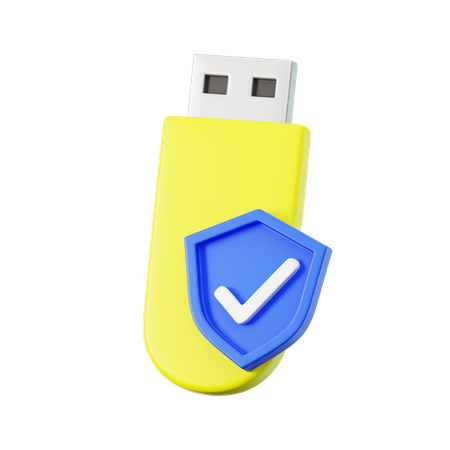 USB-Stick-Sicherheit  3D Icon