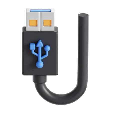 USB type A  3D Icon