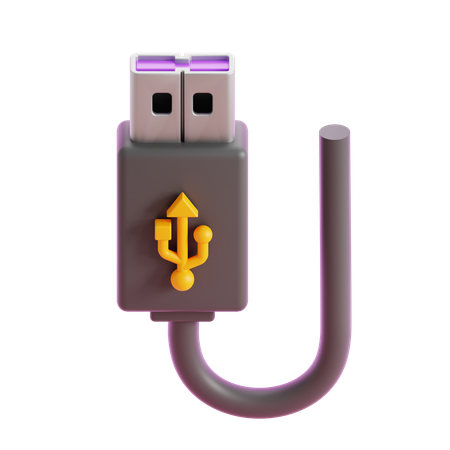 Usb Type A  3D Icon