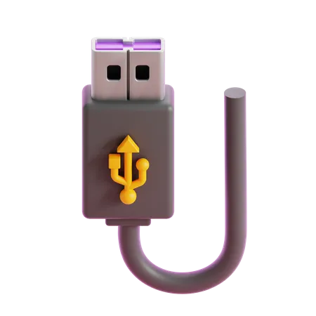 Usb Type A  3D Icon