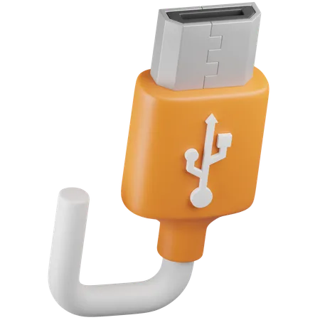 USB タイプ B  3D Icon