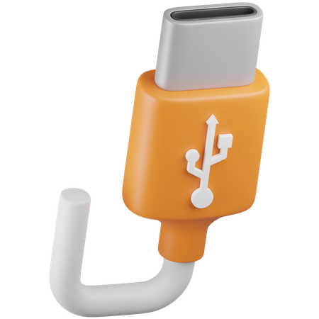 USB 유형 C  3D Icon