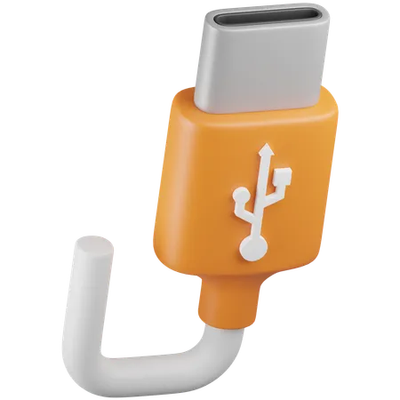 USB 유형 C  3D Icon