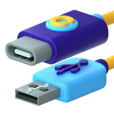 Usb Type C  3D Icon