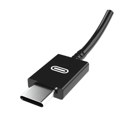 USB type C cable 3D Illustration