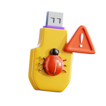 Usb virus  3D Icon