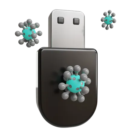 Usb Virus  3D Icon