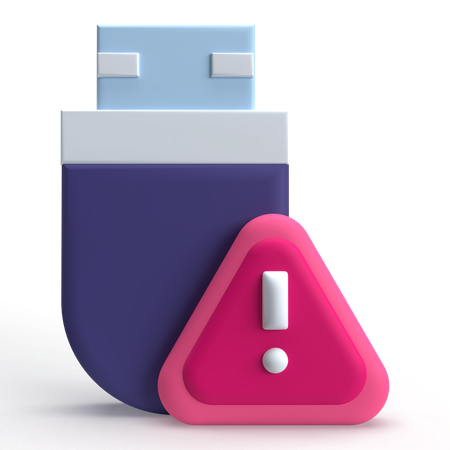Usb Warning  3D Icon