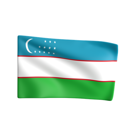 Usbekistan-Flagge  3D Icon