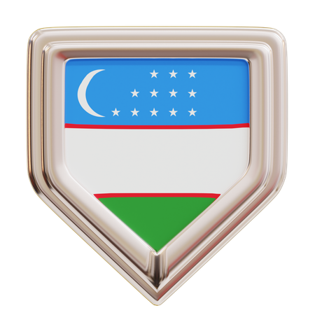 Usbekistan-Flagge  3D Icon