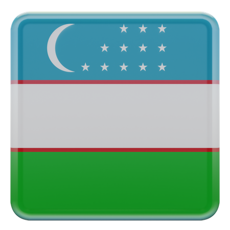 Usbekistan-Flagge  3D Flag