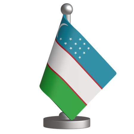 Usbekistan Tischflagge  3D Icon