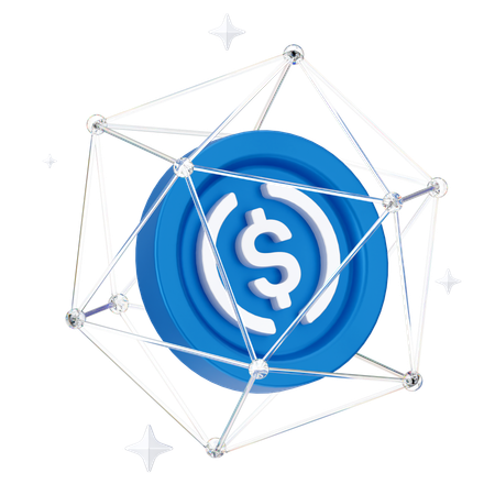 USD 네트워크  3D Icon