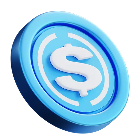 3 D Illustration Usd Coin 3D Icon