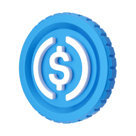 USD coin  3D Icon