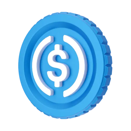 USD coin  3D Icon