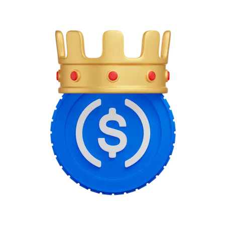 Usd Coin Crown  3D Icon
