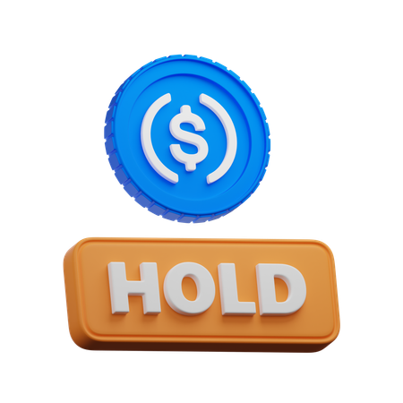 Usd Coin Hold  3D Icon