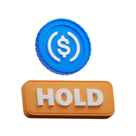 Usd Coin Hold  3D Icon