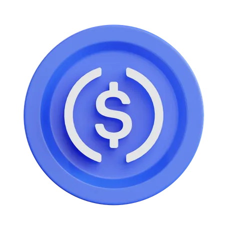 Usd coin usdc cryptocurrency  3D Illustration