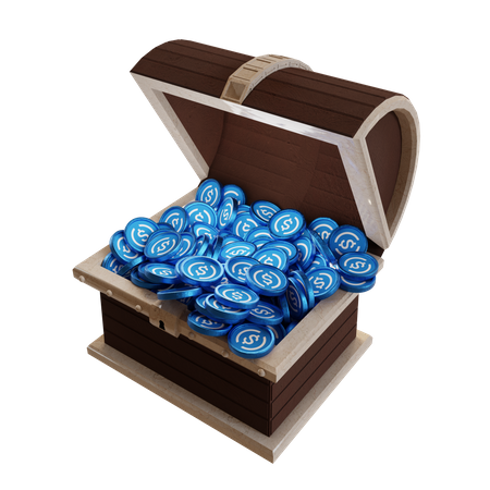 USD Coin (USDC) Treasure Chest  3D Icon