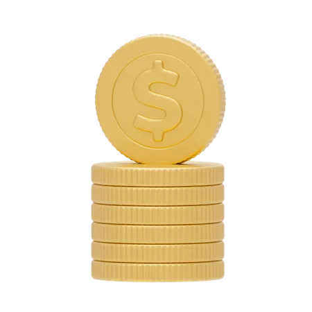USD Coins  3D Icon
