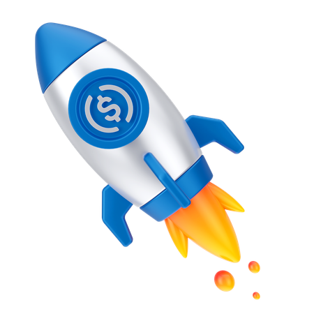 USD Launch  3D Icon