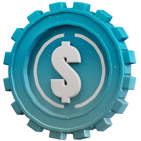 Us-dollarmünze  3D Icon