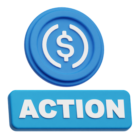 USDC  action  3D Icon