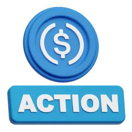 USDC  action  3D Icon