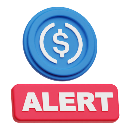 USDC  alert  3D Icon