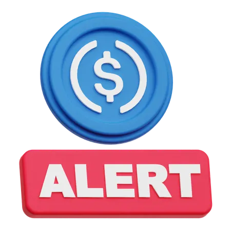 USDC  alert  3D Icon