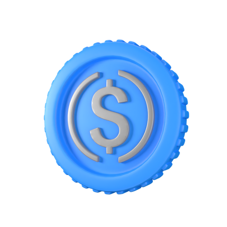USDC Coin 3D Icon