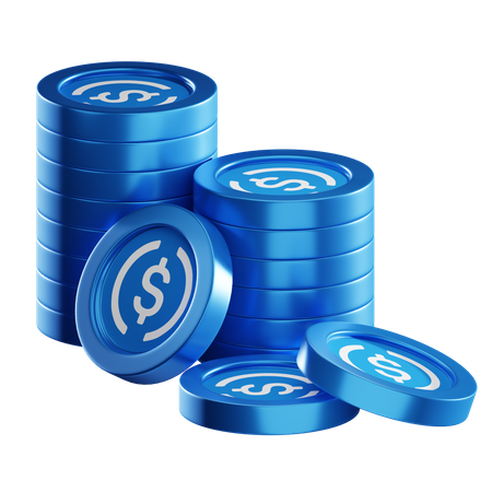 Usdc Coin Stacks  3D Icon