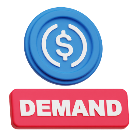USDC  demand  3D Icon