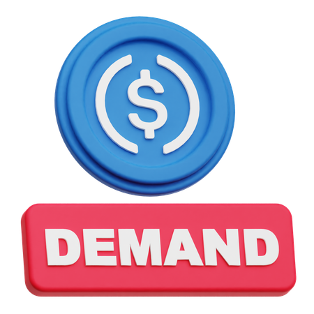 USDC  demand  3D Icon