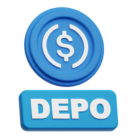 USDC  depo  3D Icon