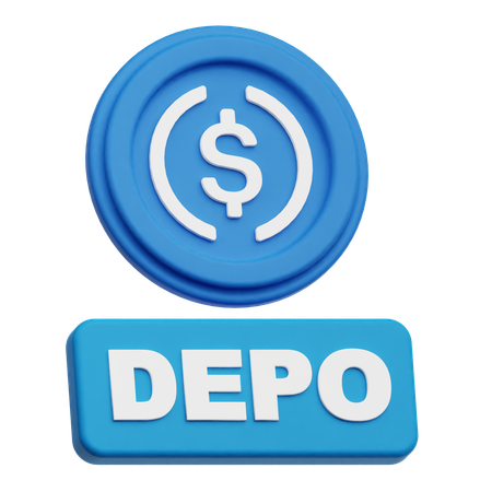 USDC  depo  3D Icon