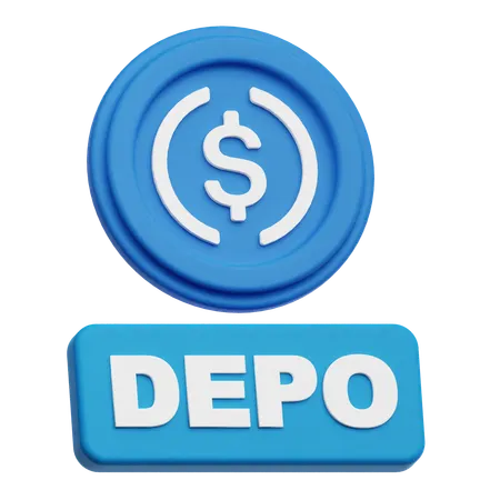 USDC  depo  3D Icon