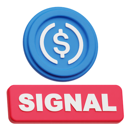 USDC  signal  3D Icon