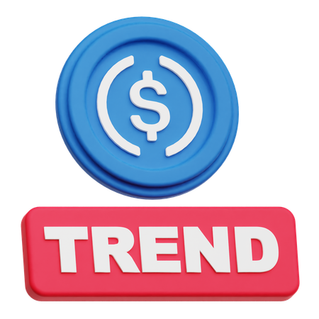 USDC  trend  3D Icon