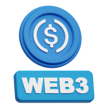 Usdc Web 3  3D Icon
