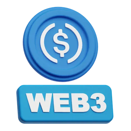 Usdc Web 3  3D Icon