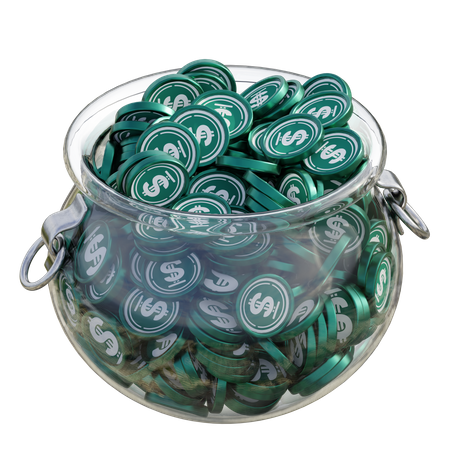 Usdd Clear Glass Pot  3D Icon